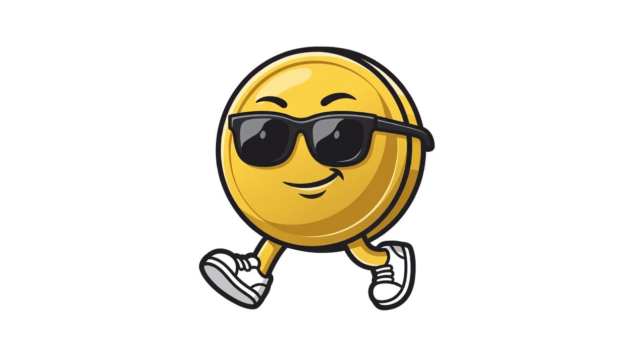 MEMEGO coin mascot walking